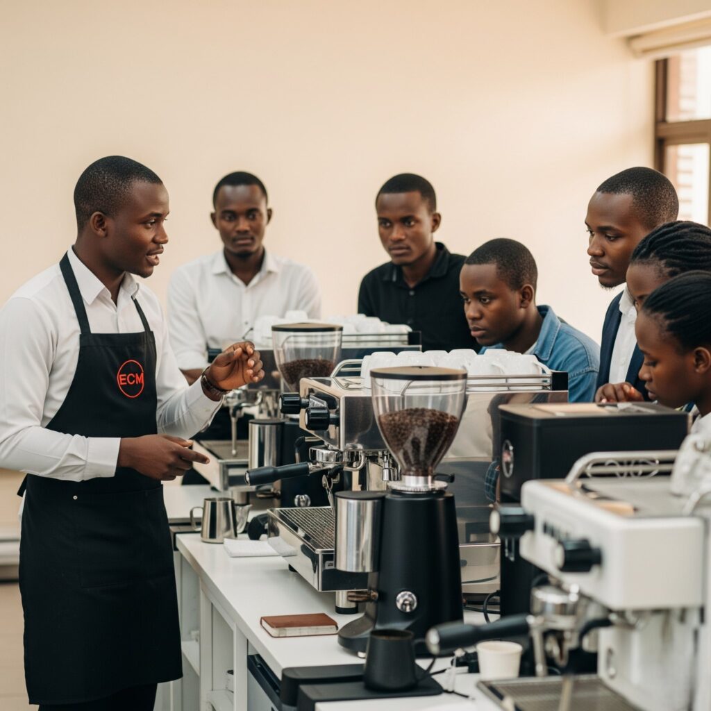 Barista training by ECM professional